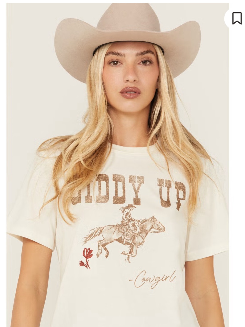 Idyllwild Giddy Up Cowgirl Western Graphic Tee Size Large